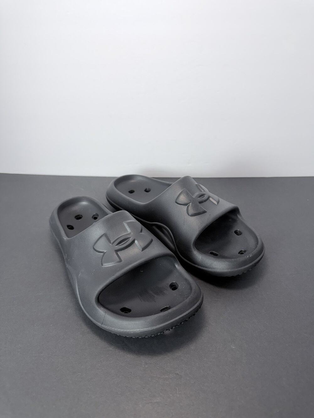 Under Armour Black Sandals Slides Mens 6